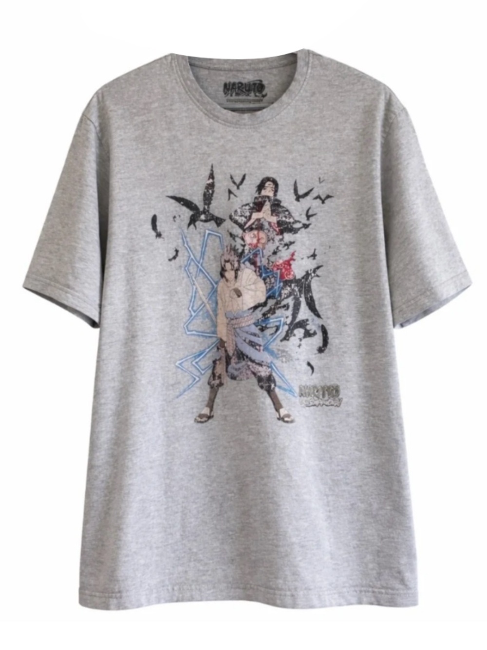 4/$20➡️ Naruto Shippuden Grey Graphic T-Shirt – Size Large – Cotton